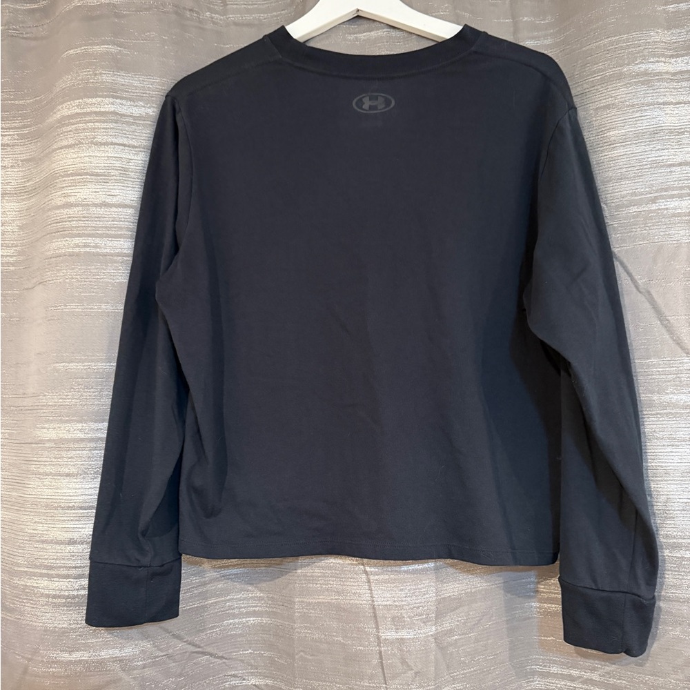 Under Armour Women's Rival Boxy Black Long Sleeve Top - Picture 4 of 7